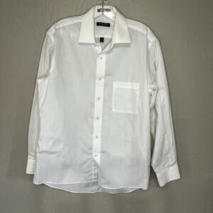 Pierre Cardin Long Sleeve Button Down Dress Shirt Size Medium